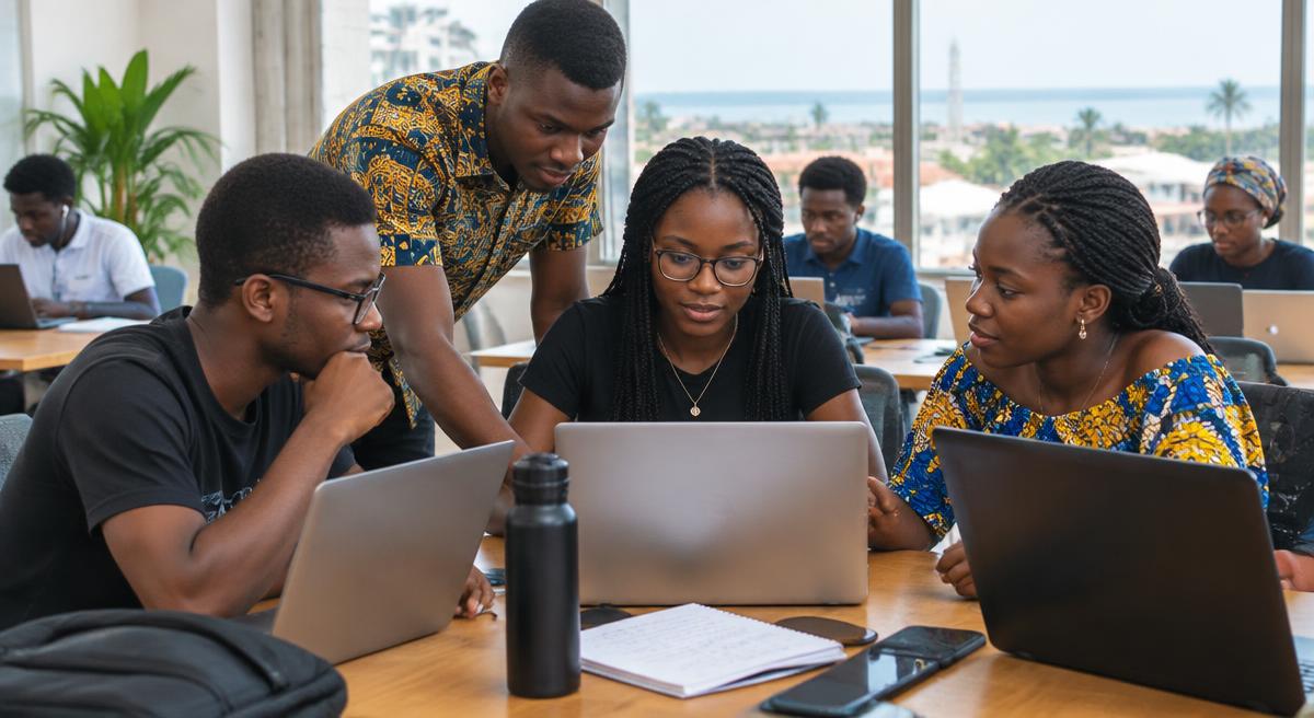 Illustration d'un atelier tech au Togo