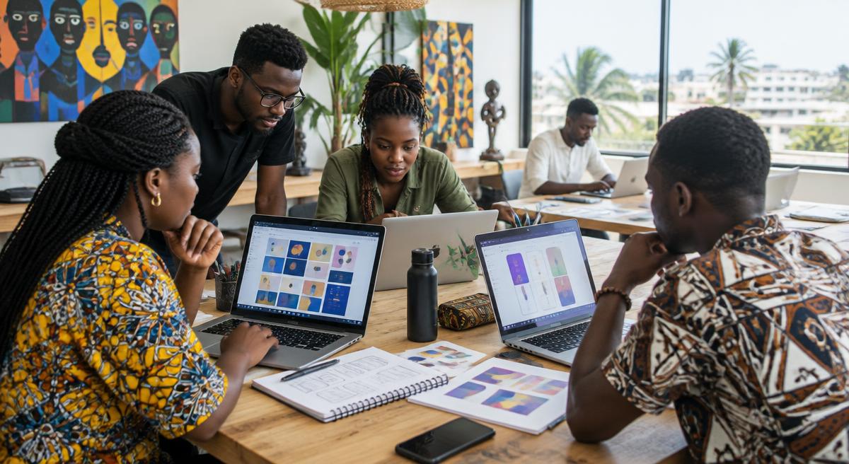 Illustration d'un atelier tech au Togo